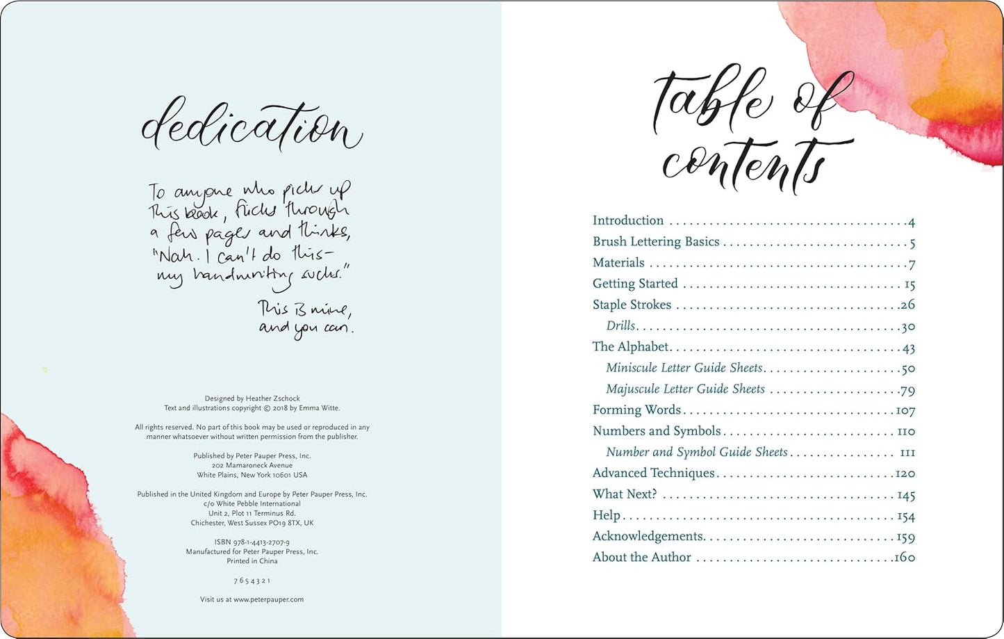 Brush Lettering From A to Z hardcover book by Emma Witte