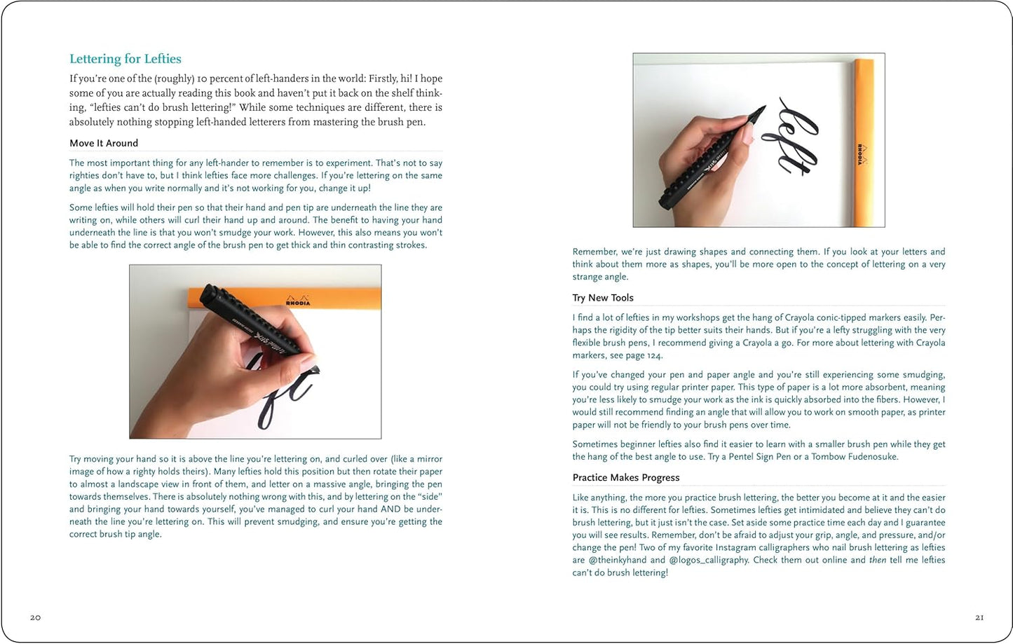 Brush Lettering From A to Z hardcover book by Emma Witte