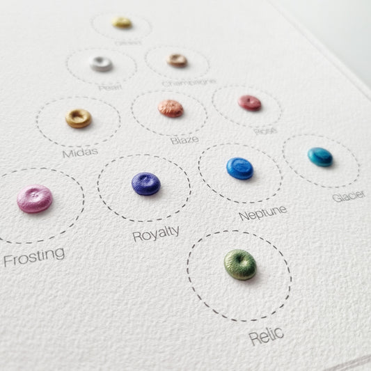 Iridescent Sample Dot Card - (11 colours)