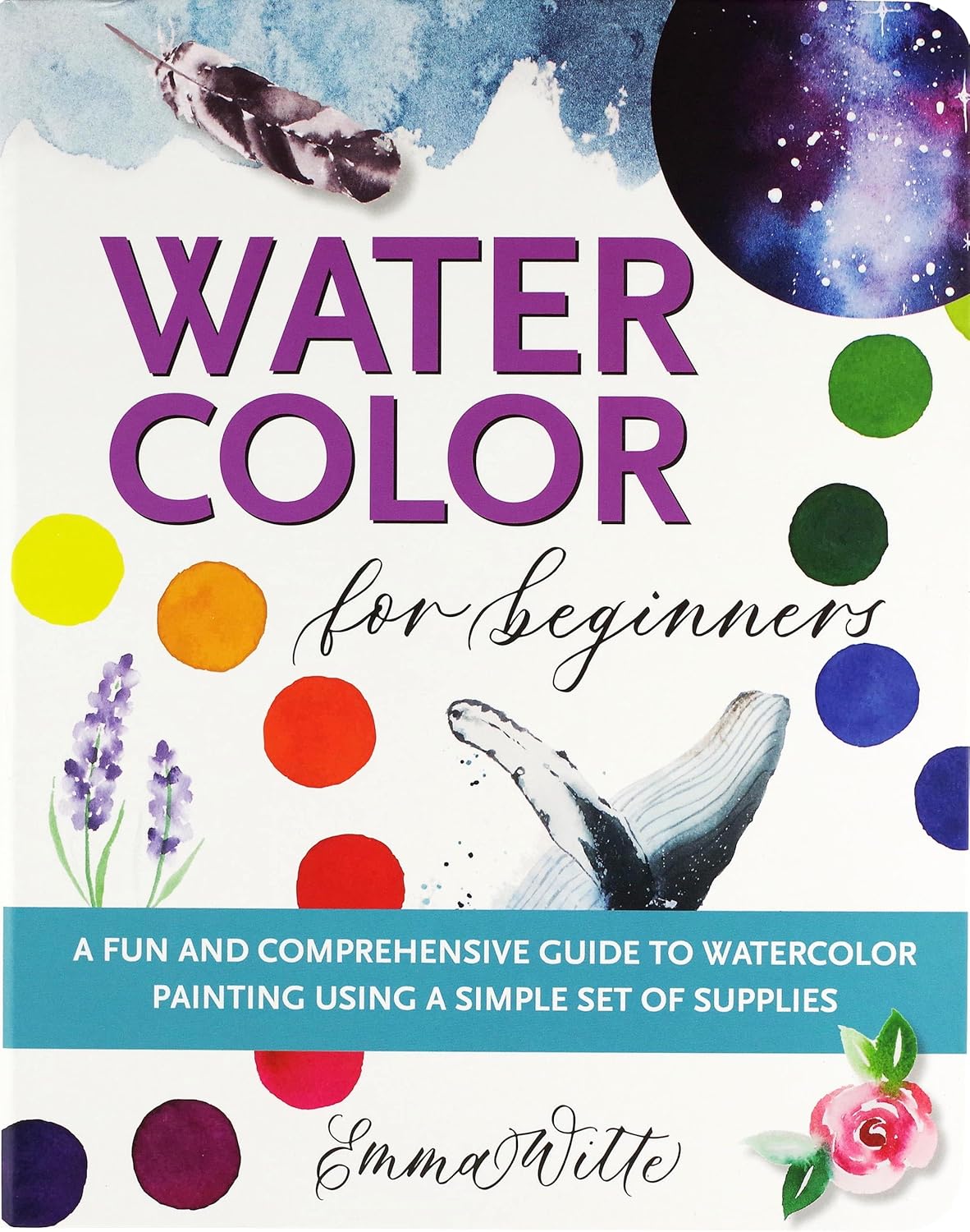 [SIGNED] Watercolor for Beginners hardcover book by Emma Witte