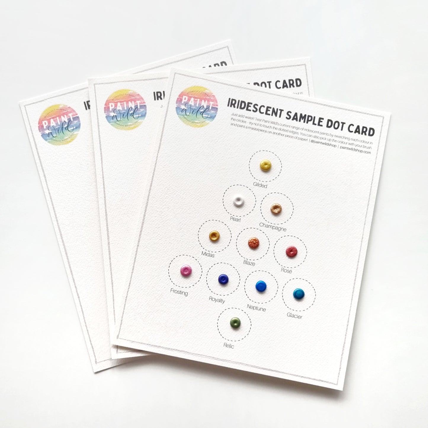 Iridescent Sample Dot Card - (11 colours)
